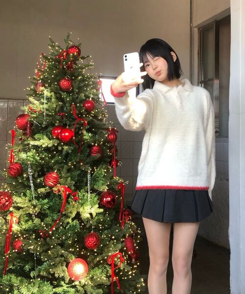 AMOU（アモウ）の「Mohair Washable Kara knit BLACK（ニット/セーター・レディース・その他・1/2/3）」の11枚目の写真