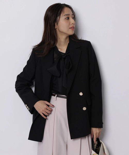 JUSGLITTY(ジャスグリッティー)の「シアーボウタイカットブラウス(シャツ/ブラウス・レディース・オフホワイト/ブラック・2)」の10枚目の写真