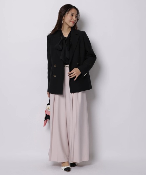 JUSGLITTY(ジャスグリッティー)の「シアーボウタイカットブラウス(シャツ/ブラウス・レディース・オフホワイト/ブラック・2)」の13枚目の写真