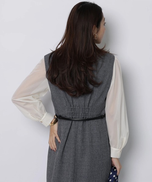 JUSGLITTY(ジャスグリッティー)の「シアーボウタイカットブラウス(シャツ/ブラウス・レディース・オフホワイト/ブラック・2)」の17枚目の写真