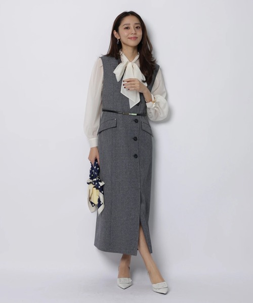 JUSGLITTY(ジャスグリッティー)の「シアーボウタイカットブラウス(シャツ/ブラウス・レディース・オフホワイト/ブラック・2)」の20枚目の写真