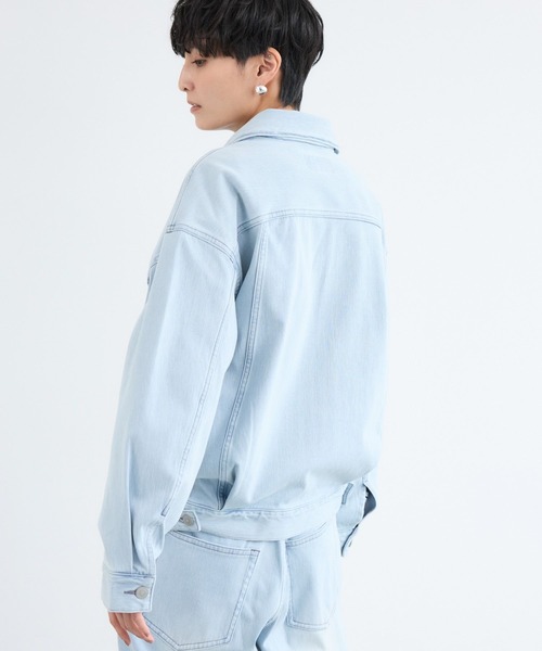 BARNYARDSTORM（バンヤードストーム）の「BARNYARDSTORM / カットデニムオーバージャケット / ハンドウォッシャブル（デニムジャケット・レディース・ブルー系1/インディゴブルー/ベージュ・S/M）」の19枚目の写真