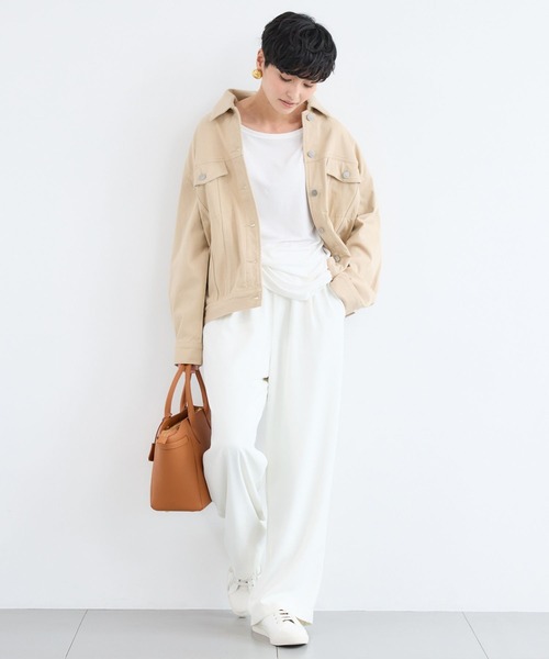 BARNYARDSTORM（バンヤードストーム）の「BARNYARDSTORM / カットデニムオーバージャケット / ハンドウォッシャブル（デニムジャケット・レディース・ブルー系1/インディゴブルー/ベージュ・S/M）」の16枚目の写真