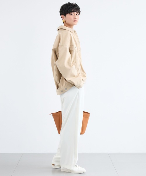 BARNYARDSTORM（バンヤードストーム）の「BARNYARDSTORM / カットデニムオーバージャケット / ハンドウォッシャブル（デニムジャケット・レディース・ブルー系1/インディゴブルー/ベージュ・S/M）」の21枚目の写真