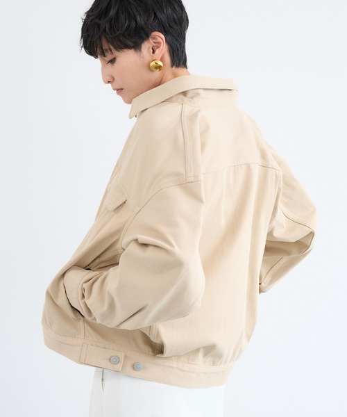 BARNYARDSTORM（バンヤードストーム）の「BARNYARDSTORM / カットデニムオーバージャケット / ハンドウォッシャブル（デニムジャケット・レディース・ブルー系1/インディゴブルー/ベージュ・S/M）」の14枚目の写真