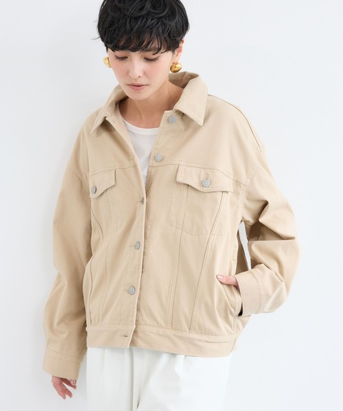 BARNYARDSTORM（バンヤードストーム）の「BARNYARDSTORM / カットデニムオーバージャケット / ハンドウォッシャブル（デニムジャケット・レディース・ブルー系1/インディゴブルー/ベージュ・S/M）」の13枚目の写真