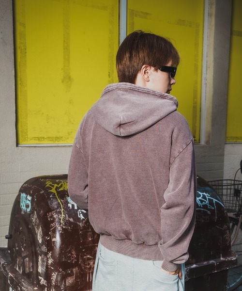 En serio TOKYO(エンソリオトーキョー)の「【SIDEWAYSTANCE】ケミカル裏毛プルパーカー(パーカー・メンズ・ブラック・SMALL/MEDIUM/X-LARGE)」の7枚目の写真