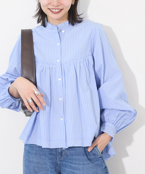 JOURNAL STANDARD relume Aラインブラウス ピンストライプボイルAラインチュニックブラウス（シャツ／ブラウス
