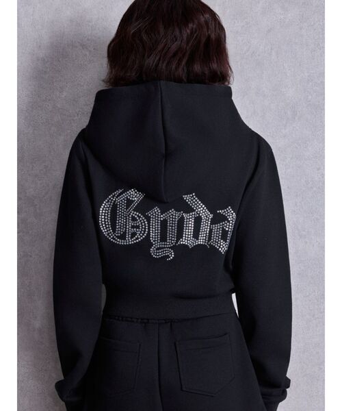 GYDA（ジェイダ）の「NEW GYDA Shortラメパーカー（パーカー・レディース・その他1/オフホワイト/グレー/ブラック・FREE）」の3枚目の写真