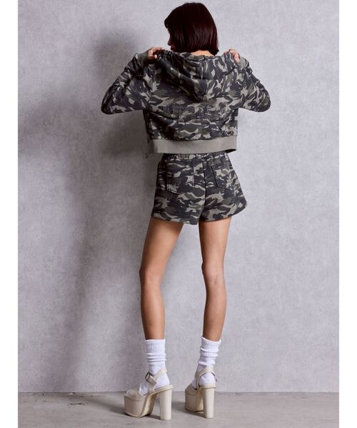 GYDA（ジェイダ）の「NEW GYDA Shortラメパーカー（パーカー・レディース・その他1/オフホワイト/グレー/ブラック・FREE）」の7枚目の写真