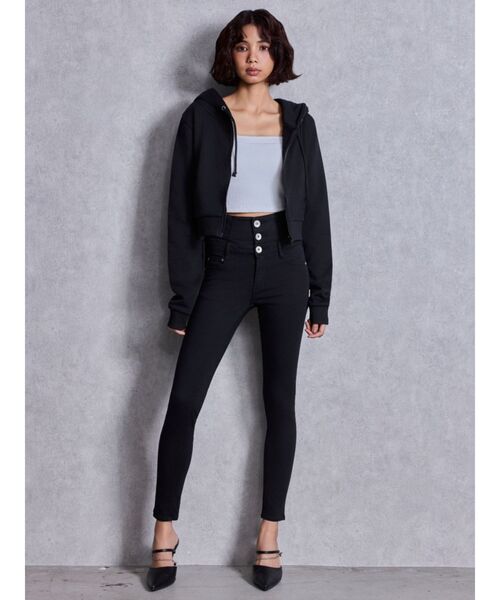 GYDA（ジェイダ）の「NEW GYDA Shortラメパーカー（パーカー・レディース・その他1/オフホワイト/グレー/ブラック・FREE）」の20枚目の写真