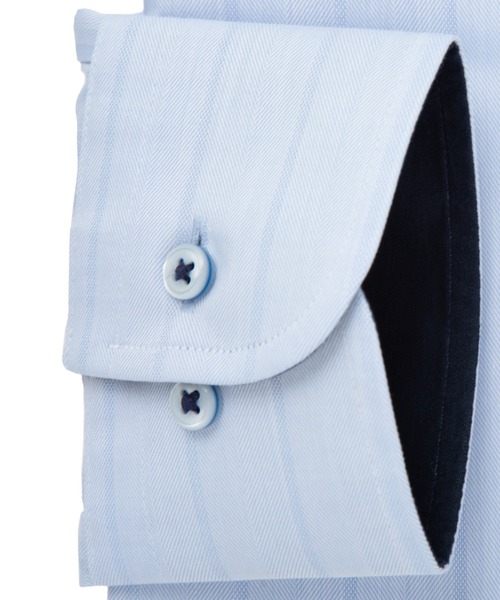 TOKYO SHIRTS（トウキョウシャツ）の「【超形態安定】 形態安定ノンアイロン ワイド 長袖ビジネスワイシャツ（大きいサイズ・長いサイズ）（ビジネスシャツ・メンズ・ブルー・首回り39cm-裄丈88cm/首回り41cm-裄丈90cm/首回り42cm-裄丈90cm/首回り43cm-裄丈90cm/首回り45cm-裄丈82cm/首回り45cm-裄丈86cm/首回り45cm-裄丈90cm/首回り47cm-裄丈86cm/首回り47cm-裄丈90cm）」の3枚目の写真