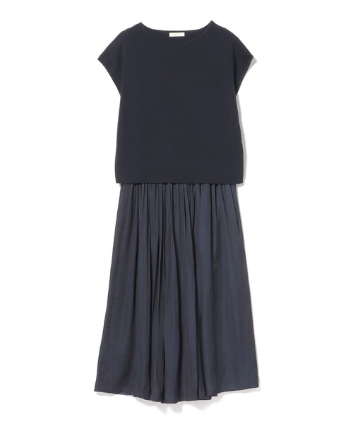 BEAMS HEART(ビームスハート)の「フレンチ スリーブ プルオーバー × フレア スカート(セットアイテム)(ワンピース・レディース・ベージュ/オフホワイト/ネイビー/ブルー系その他・FREE)」の3枚目の写真