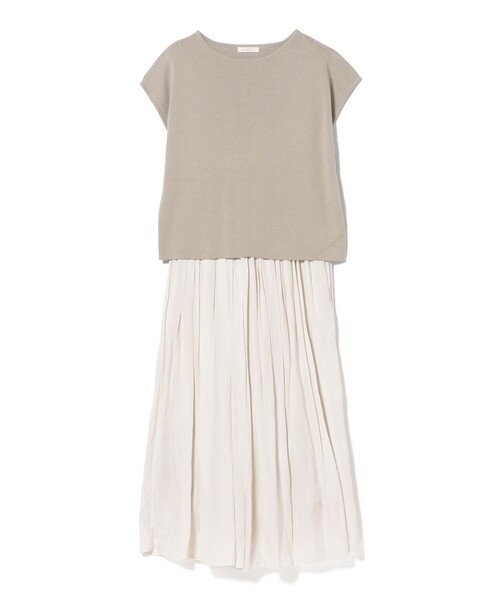 BEAMS HEART(ビームスハート)の「フレンチ スリーブ プルオーバー × フレア スカート(セットアイテム)(ワンピース・レディース・ベージュ/オフホワイト/ネイビー/ブルー系その他・FREE)」の9枚目の写真