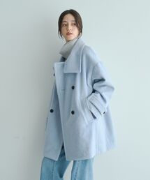 YECCA VECCA（イェッカヴェッカ）の「ウール混ミドル丈スタンドカラーコート（その他アウター）」