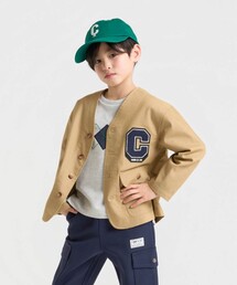 COMME CA ISM（コムサイズム）の「ワッペン付き ノーカラージャケット（ノーカラージャケット）」