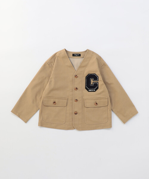 COMME CA ISM（コムサイズム）の「ワッペン付き ノーカラージャケット（ノーカラージャケット・キッズ・ネイビー/ベージュ・100cm/110cm/120cm/130cm/140cm/150cm）」の5枚目の写真