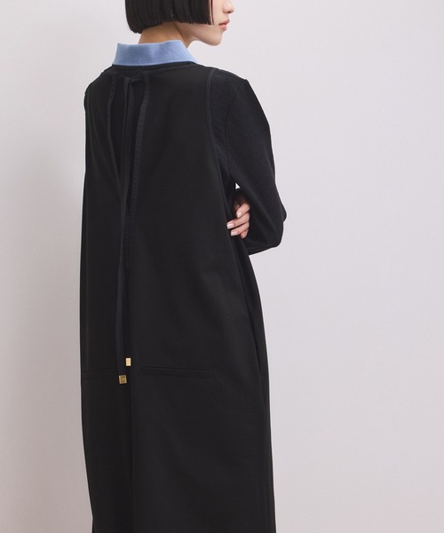 ADAM ET ROPE'（アダムエロペ）の「【WEB限定】バイカラーオールインワン（つなぎ/オールインワン・レディース・チャコールグレー/ブラック系その他2/ブラック・38/36）」の4枚目の写真