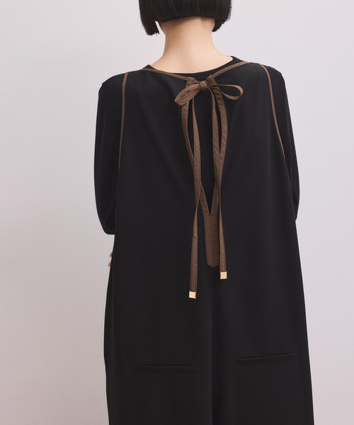 ADAM ET ROPE'（アダムエロペ）の「【WEB限定】バイカラーオールインワン（つなぎ/オールインワン・レディース・チャコールグレー/ブラック系その他2/ブラック・38/36）」の14枚目の写真