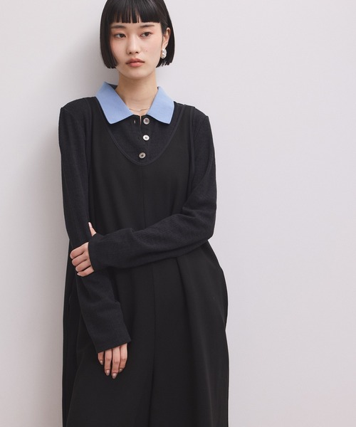 ADAM ET ROPE'（アダムエロペ）の「【WEB限定】バイカラーオールインワン（つなぎ/オールインワン・レディース・チャコールグレー/ブラック系その他2/ブラック・38/36）」の15枚目の写真