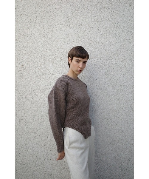 CLANE（クラネ）の「CLANE LOW GAUGE BODYSUIT KNIT TOPS 19106-2132（ニット/セーター・レディース・マルチ/ライトグリーン/ベージュ・2/1）」の5枚目の写真