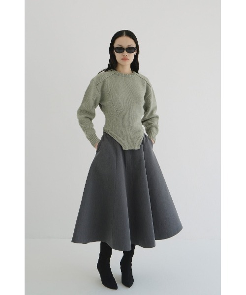 CLANE（クラネ）の「CLANE LOW GAUGE BODYSUIT KNIT TOPS 19106-2132（ニット/セーター・レディース・マルチ/ライトグリーン/ベージュ・2/1）」の7枚目の写真