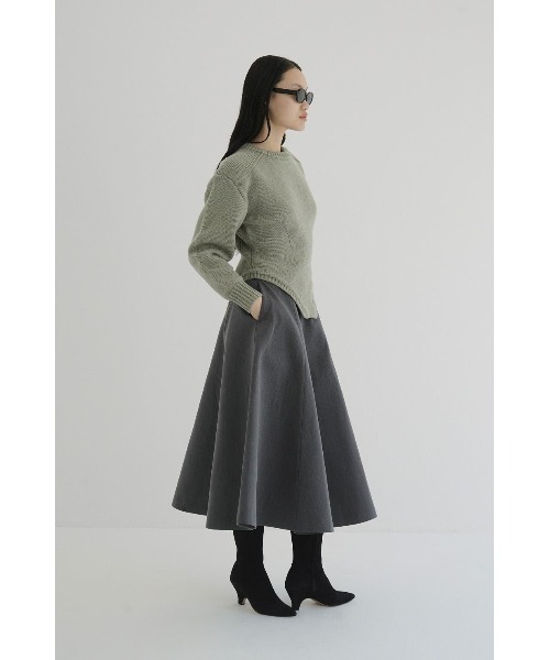 CLANE（クラネ）の「CLANE LOW GAUGE BODYSUIT KNIT TOPS 19106-2132（ニット/セーター・レディース・マルチ/ライトグリーン/ベージュ・2/1）」の8枚目の写真