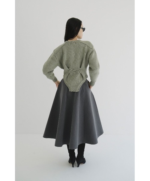 CLANE（クラネ）の「CLANE LOW GAUGE BODYSUIT KNIT TOPS 19106-2132（ニット/セーター・レディース・マルチ/ライトグリーン/ベージュ・2/1）」の9枚目の写真