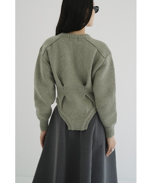 CLANE（クラネ）の「CLANE LOW GAUGE BODYSUIT KNIT TOPS 19106-2132（ニット/セーター・レディース・マルチ/ライトグリーン/ベージュ・2/1）」の11枚目の写真