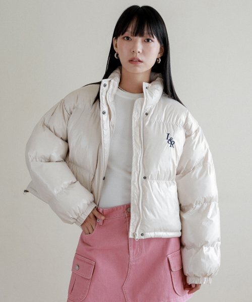 LOSSYROW(ロッシロー)の「Lossy Glossy Crop Padding_Cream(ダウンジャケット/コート・レディース・その他・FREE)」の1枚目の写真