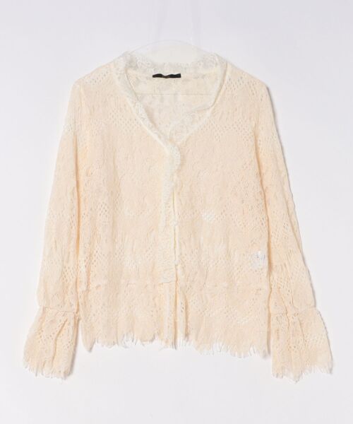 Ritzy(リッツィー)の「フレンチ風レースブラウス カーディガン(カーディガン/ボレロ・レディース・ベージュ・M/L/S)」の2枚目の写真