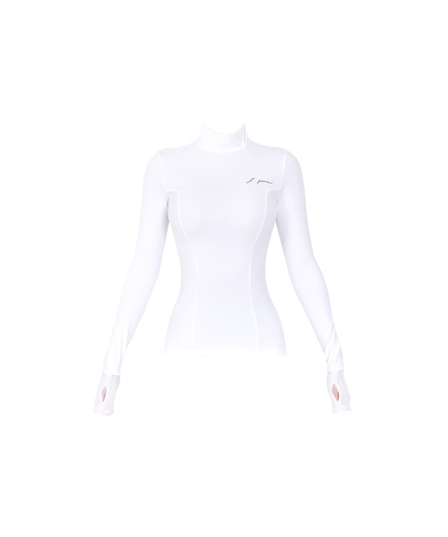 J.JANE（ジェイジェーン）の「起毛スリムポロTシャツ (ホワイト)（Tシャツ/カットソー・レディース・その他・M/XS）」の2枚目の写真