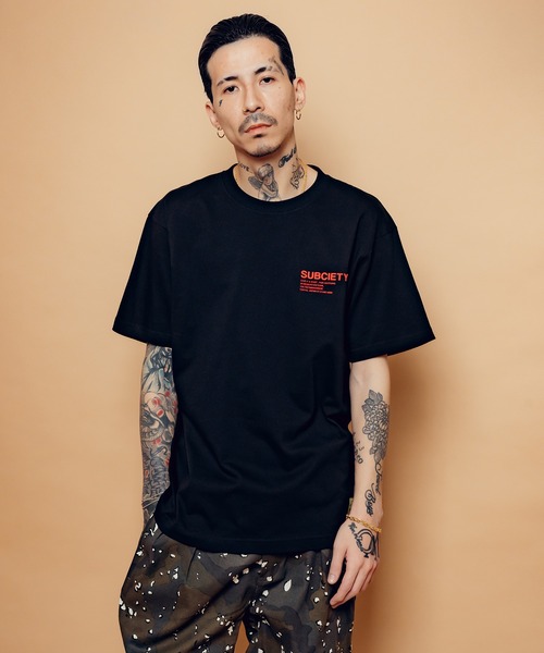 Subciety(サブサエティ)の「ORIGIN tee(Tシャツ/カットソー・メンズ・ブラック×ホワイト/ホワイト/グレイッシュブルー/ブラック×レッド・SMALL/MEDIUM/LARGE/X-LARGE/XX-LARGE)」の13枚目の写真