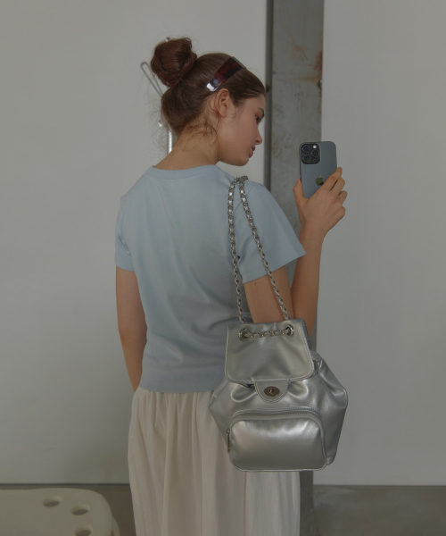 ANOETIC(アノエティック)の「ANC CLASSIC OUTPOCKET BACKPACK_SILVER(バックパック/リュック・レディース・シルバー・FREE)」の3枚目の写真