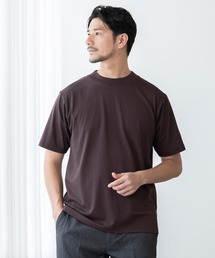 【半袖モックネックTシャツ】防臭+接触冷感+吸水速乾機能付き