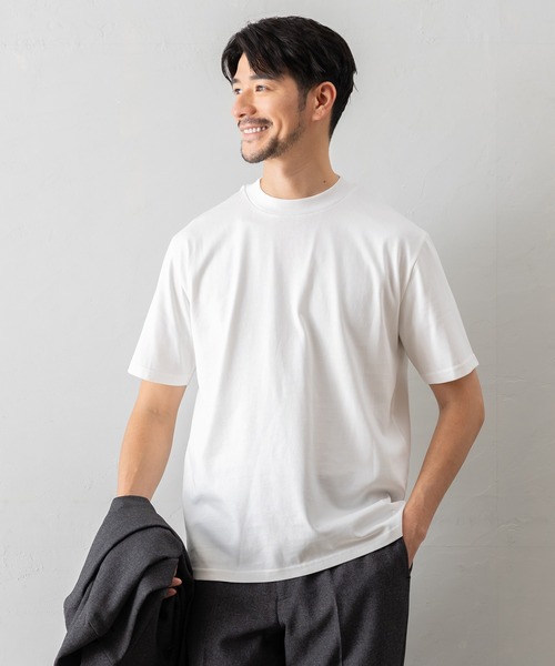 半袖モックネックTシャツ】防臭+接触冷感+吸水速乾機能付き（Tシャツ