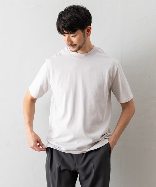 半袖モックネックTシャツ】防臭+接触冷感+吸水速乾機能付き（Tシャツ