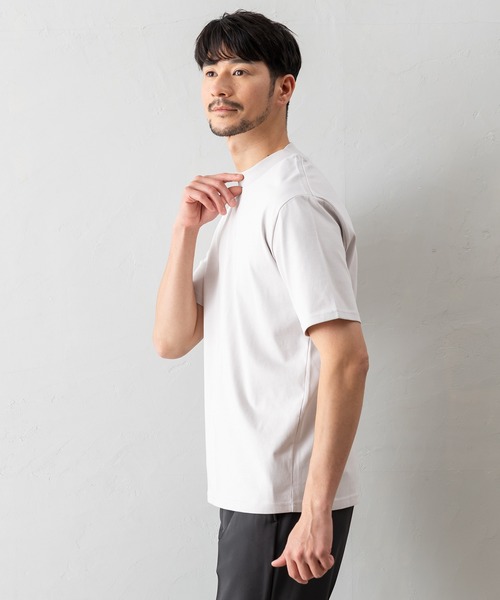 サイズ3 半袖モックネックT 半袖モックネックTシャツ】防臭+接触冷感+吸水速乾機能付き（Tシャツ