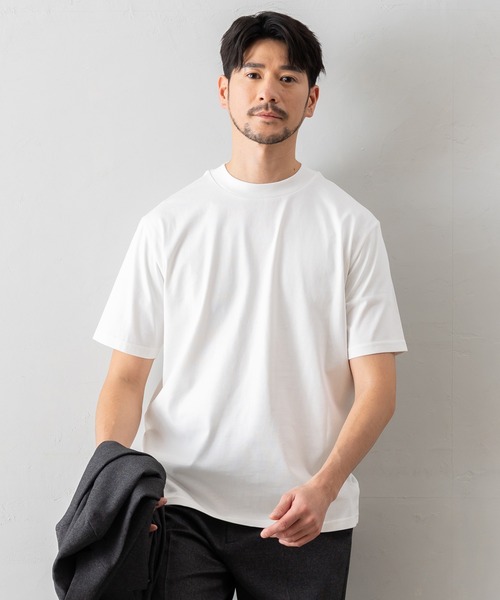 BTZ TOKYO(ビーティーゼットトウキョウ)の「【半袖モックネックTシャツ】防臭+接触冷感+吸水速乾機能付き(Tシャツ/カットソー・メンズ・ブラック/ブルー/グレー/ホワイト・LL/L/M/S/3L)」の7枚目の写真