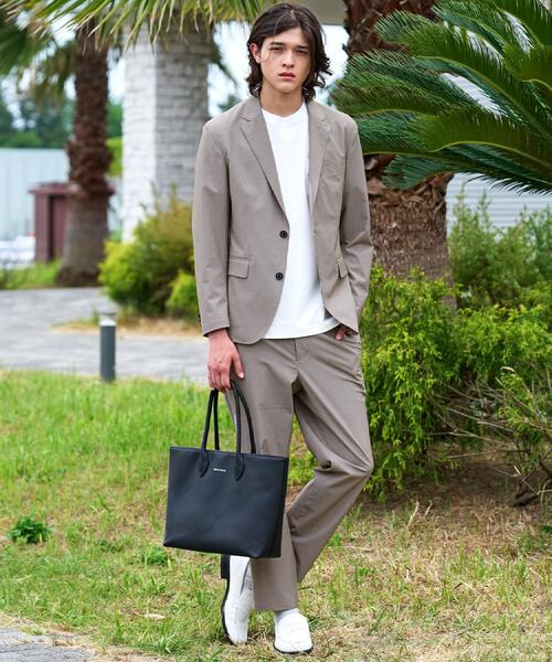 DRESSTERIOR(ドレステリア)の「【セットアップ可/MonoMax4月号掲載/Safari5月号掲載】CARREMAN ストレッチジャケット(テーラードジャケット・メンズ・ベビーピンク/ネイビー/ベージュ・91/90/94/92)」の6枚目の写真