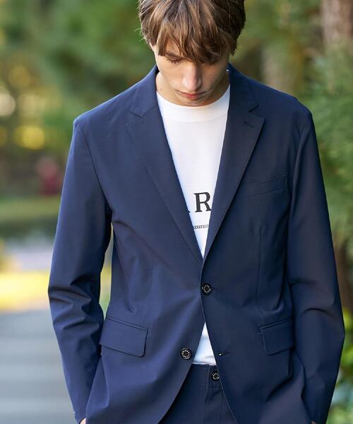 DRESSTERIOR(ドレステリア)の「【セットアップ可/MonoMax4月号掲載/Safari5月号掲載】CARREMAN ストレッチジャケット(テーラードジャケット・メンズ・ベビーピンク/ネイビー/ベージュ・91/90/94/92)」の9枚目の写真