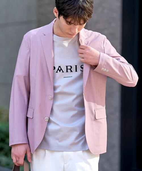 DRESSTERIOR(ドレステリア)の「【セットアップ可/MonoMax4月号掲載/Safari5月号掲載】CARREMAN ストレッチジャケット(テーラードジャケット・メンズ・ベビーピンク/ネイビー/ベージュ・91/90/94/92)」の15枚目の写真