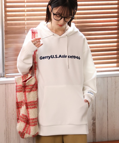 GERRY(ジェリー)の「【GERRY/ジェリー】ダンボールニット 刺繍デザイン フーデットパーカー(パーカー・メンズ・ブルー/ブラック/ライトグレー/ホワイト・LL/L/M)」の12枚目の写真