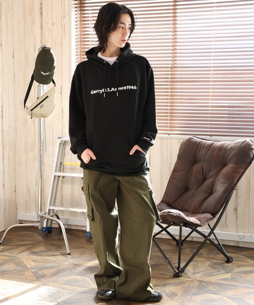 GERRY(ジェリー)の「【GERRY/ジェリー】ダンボールニット 刺繍デザイン フーデットパーカー(パーカー・メンズ・ブルー/ブラック/ライトグレー/ホワイト・LL/L/M)」の11枚目の写真