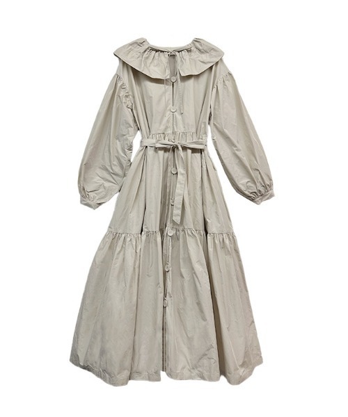 HONEY MI HONEY（ハニーミーハニー）の「taffeta tiered one-piece coat（トレンチコート・レディース・ベージュ・FREE）」の6枚目の写真