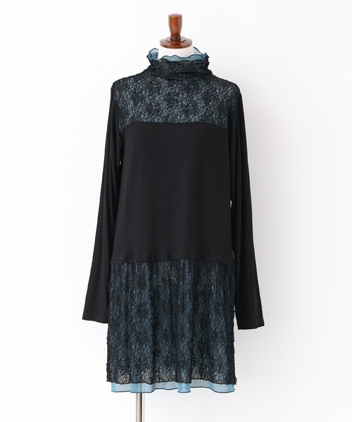 n'OrLABEL(ノアールレーベル)の「レース切替ハイネックカットソー(Tシャツ/カットソー・レディース・アイボリー/ブラック・2/1)」の22枚目の写真