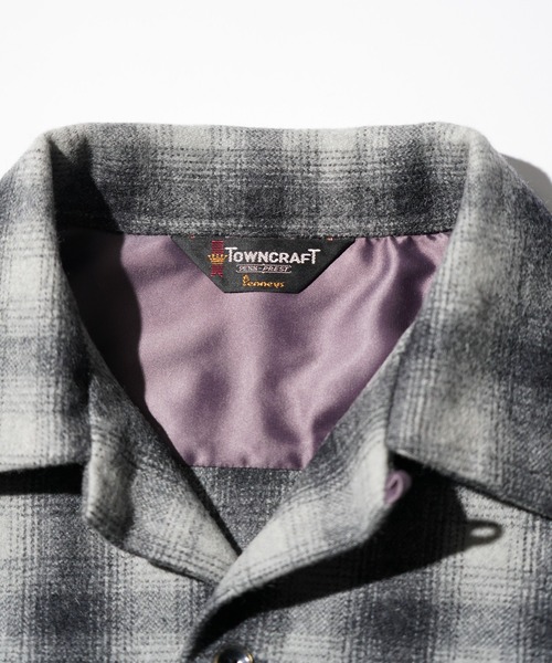 TOWNCRAFT（タウンクラフト）の「2AM 先行予約販売　TOWN CRAFT タウンクラフト /  50S W-LAP LOOP COLLAR SHIRT（シャツ/ブラウス・メンズ・グレー/ホワイト/ブラウン・MEDIUM/LARGE）」の4枚目の写真