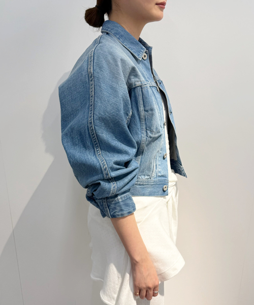 EDIT. FOR LULU(エディットフォールル)の「curve sleeve denim jacket(デニムジャケット・レディース・ブルー系その他・FREE)」の3枚目の写真