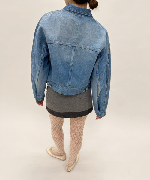 EDIT. FOR LULU(エディットフォールル)の「curve sleeve denim jacket(デニムジャケット・レディース・ブルー系その他・FREE)」の7枚目の写真