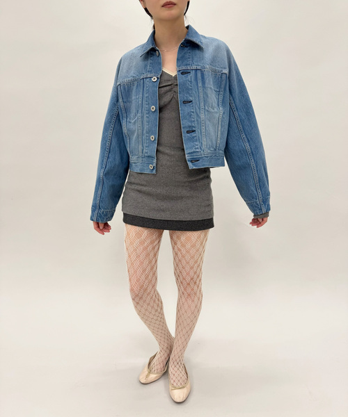 EDIT. FOR LULU(エディットフォールル)の「curve sleeve denim jacket(デニムジャケット・レディース・ブルー系その他・FREE)」の9枚目の写真